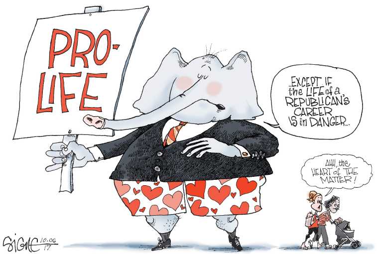 Political/Editorial Cartoon by Signe Wilkinson, Philadelphia Daily News on Congressmember Aborts Office