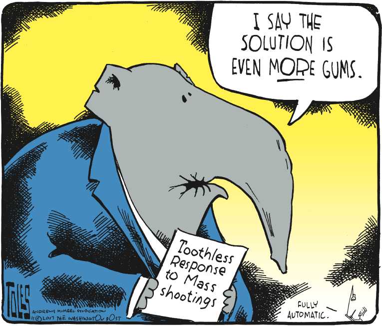 Political/Editorial Cartoon by Tom Toles, Washington Post on More Civilians Killed