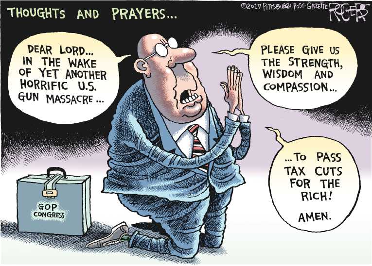 Political/Editorial Cartoon by Rob Rogers, The Pittsburgh Post-Gazette on More Civilians Killed