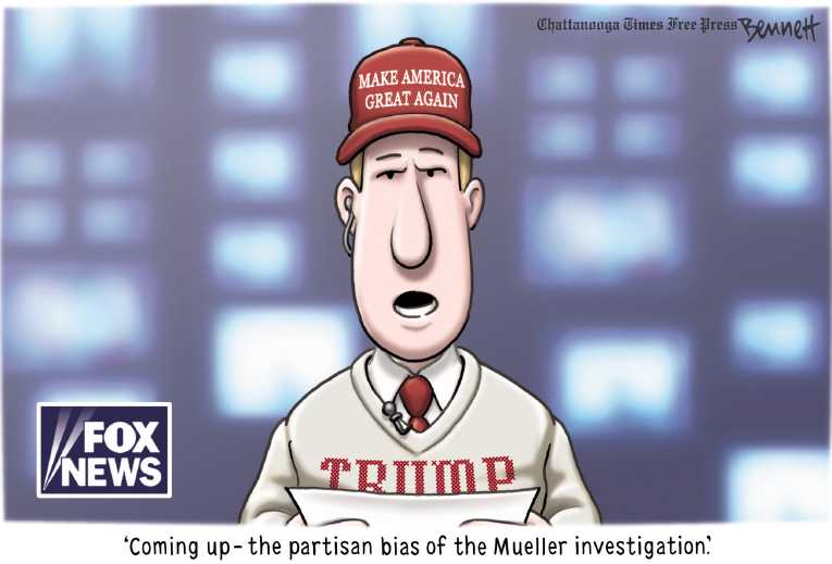 Political/Editorial Cartoon by Clay Bennett, Chattanooga Times Free Press on Mueller Probe Reaches White House