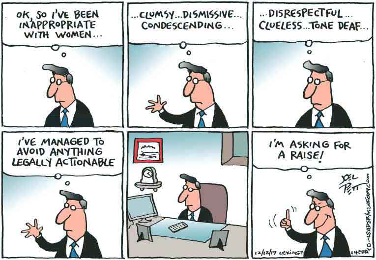 Political/Editorial Cartoon by Joel Pett, Lexington Herald-Leader, CWS/CartoonArts Intl. on Big Names Go Down