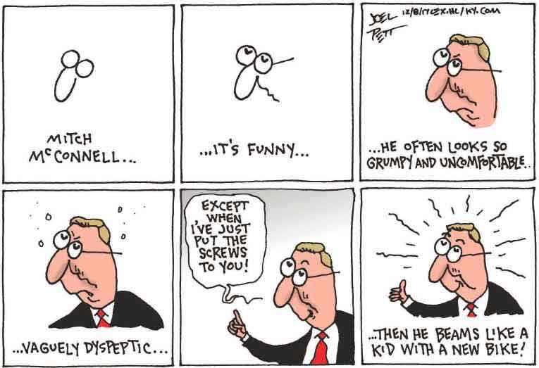 Political/Editorial Cartoon by Joel Pett, Lexington Herald-Leader, CWS/CartoonArts Intl. on Americans Oppose Tax Plan