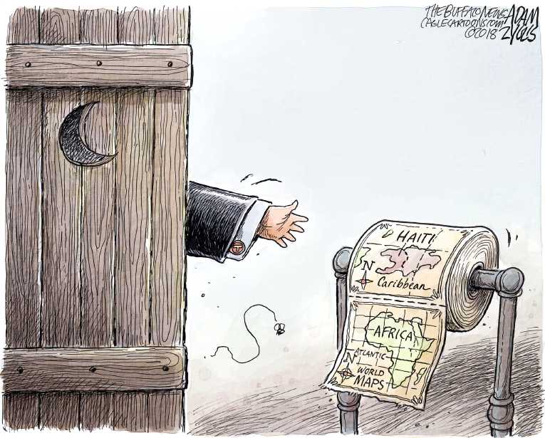 Political/Editorial Cartoon by Adam Zyglis, The Buffalo News on Shitstorm Impedes DACA Solution