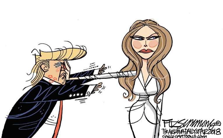 Political/Editorial Cartoon by David Fitzsimmons, Arizona Daily Star, Tucson AZ on President Praises Trump