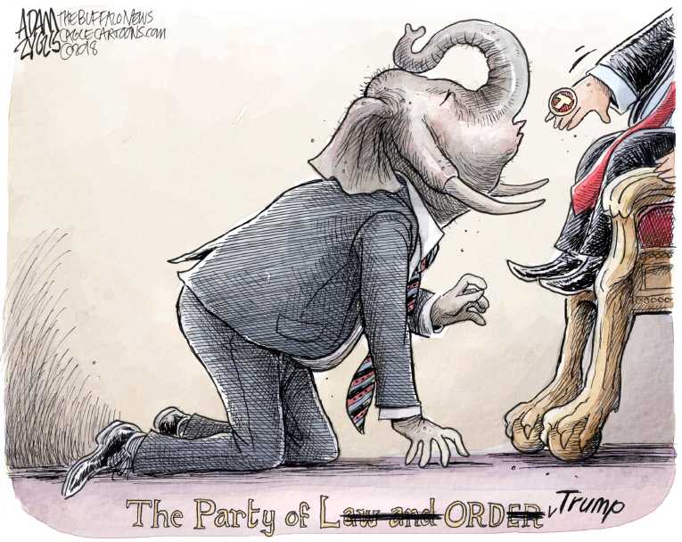 Political/Editorial Cartoon by Adam Zyglis, The Buffalo News on Republican Party Unifying