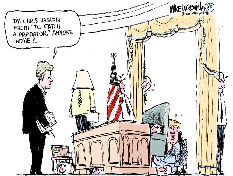 Political/Editorial Cartoon by Mike Luckovich, Atlanta Journal-Constitution on GOP Targeting Investigation