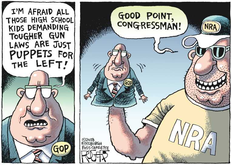 Political/Editorial Cartoon by Rob Rogers, The Pittsburgh Post-Gazette on GOP Ridicules Victims