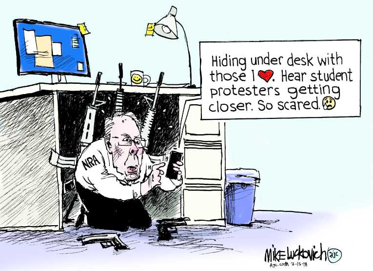 Political/Editorial Cartoon by Mike Luckovich, Atlanta Journal-Constitution on Students Persist