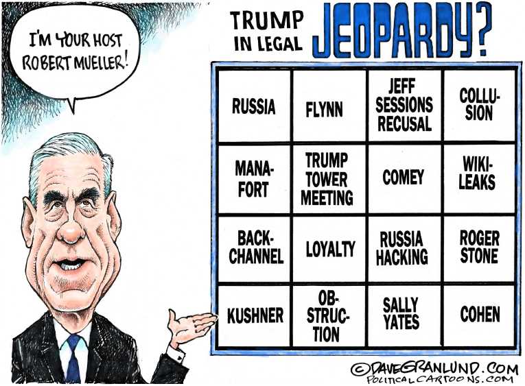 Political/Editorial Cartoon by Dave Granlund on Mueller’s Focus Still Unknown
