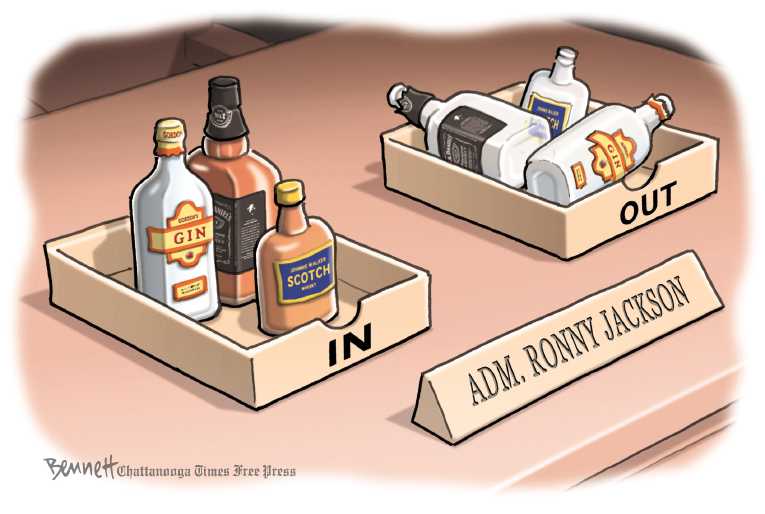 Political/Editorial Cartoon by Clay Bennett, Chattanooga Times Free Press on Jackson Dismissed