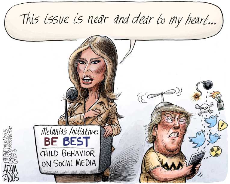 Political/Editorial Cartoon by Adam Zyglis, The Buffalo News on First Lady Announces Agenda