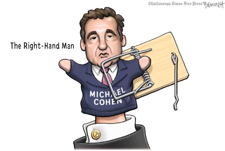 Political/Editorial Cartoon by Clay Bennett, Chattanooga Times Free Press on President’s Lawyer Peddled Access