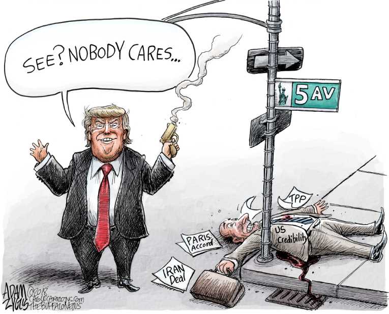 Political/Editorial Cartoon by Adam Zyglis, The Buffalo News on Trump Boasts of Popularity
