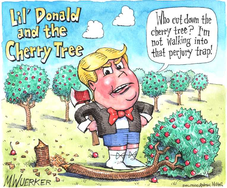Political/Editorial Cartoon by Matt Wuerker, Politico on President Unlikely to Testify