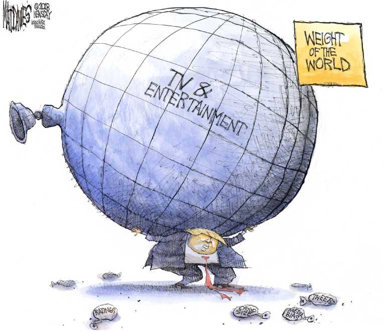 Political/Editorial Cartoon by Matt Davies, Journal News on Trump Enacts Tariffs