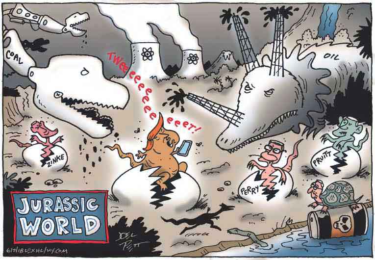 Political/Editorial Cartoon by Joel Pett, Lexington Herald-Leader, CWS/CartoonArts Intl. on Pruitt Defends Corruption