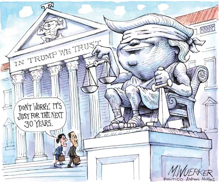Political/Editorial Cartoon by Matt Wuerker, Politico on Trump Poised for Great Success