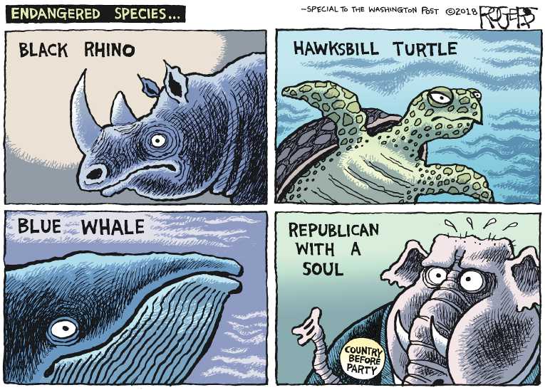 Political/Editorial Cartoon by Rob Rogers on GOP Holds the Course