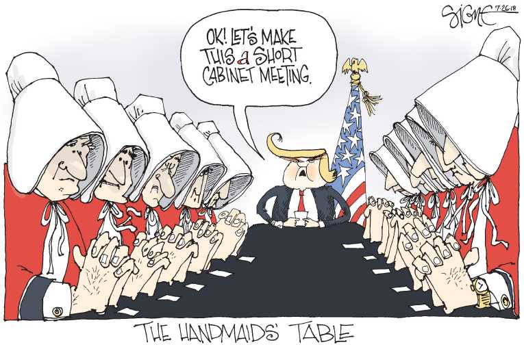 Political/Editorial Cartoon by Signe Wilkinson, Philadelphia Daily News on Trump’s Power Grows