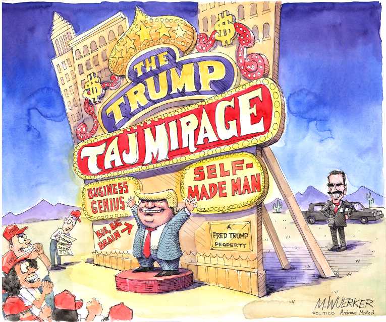 Political/Editorial Cartoon by Matt Wuerker, Politico on NY Times: Trump Fortune Inherited