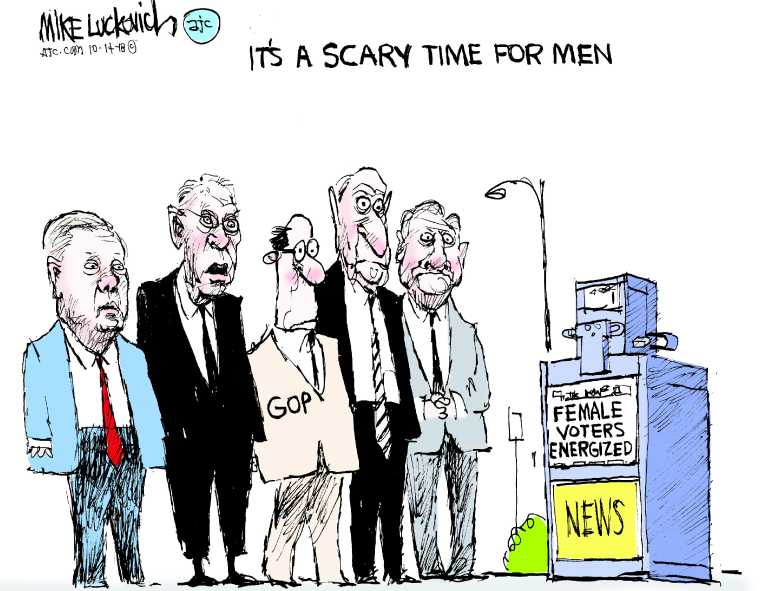 Political/Editorial Cartoon by Mike Luckovich, Atlanta Journal-Constitution on Midterm Battles Heat Up