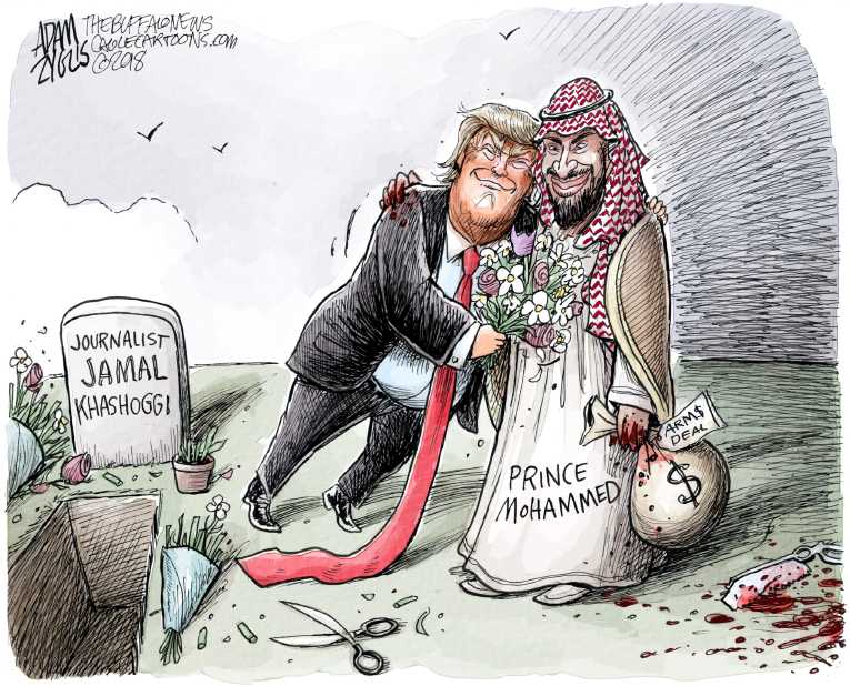 Political/Editorial Cartoon by Adam Zyglis, The Buffalo News on Trump Sides With Prince