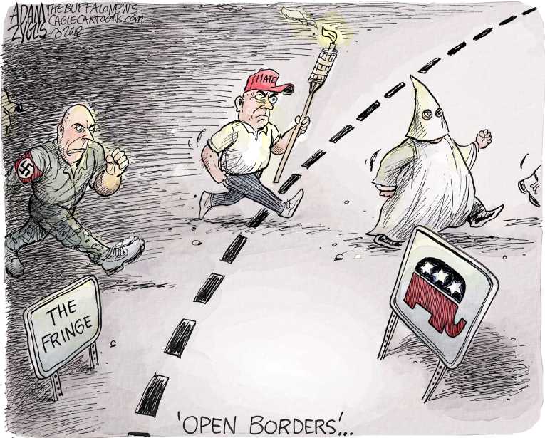 Political/Editorial Cartoon by Adam Zyglis, The Buffalo News on GOP Goes All In on Trump