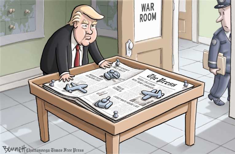 Political/Editorial Cartoon by Clay Bennett, Chattanooga Times Free Press on President Charts His Future