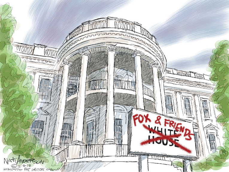 Political/Editorial Cartoon by Nick Anderson, Houston Chronicle on Chief of Staff Resigns