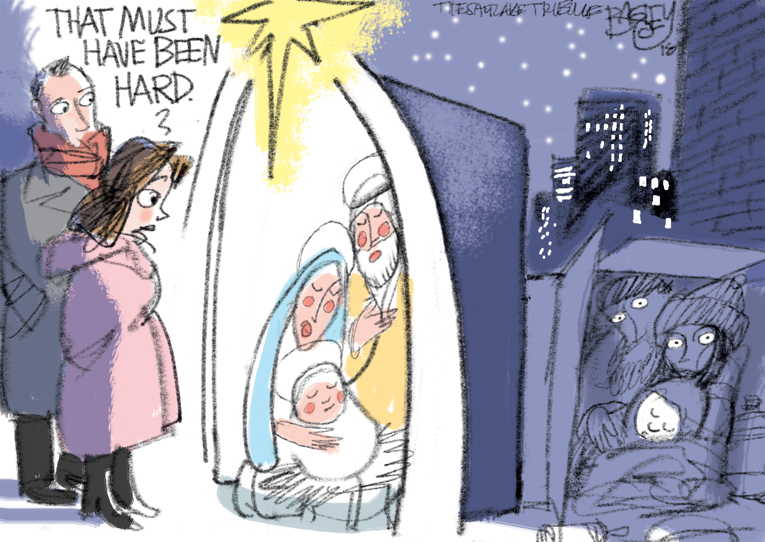 Political/Editorial Cartoon by Pat Bagley, Salt Lake Tribune on World Celebrates Holidays