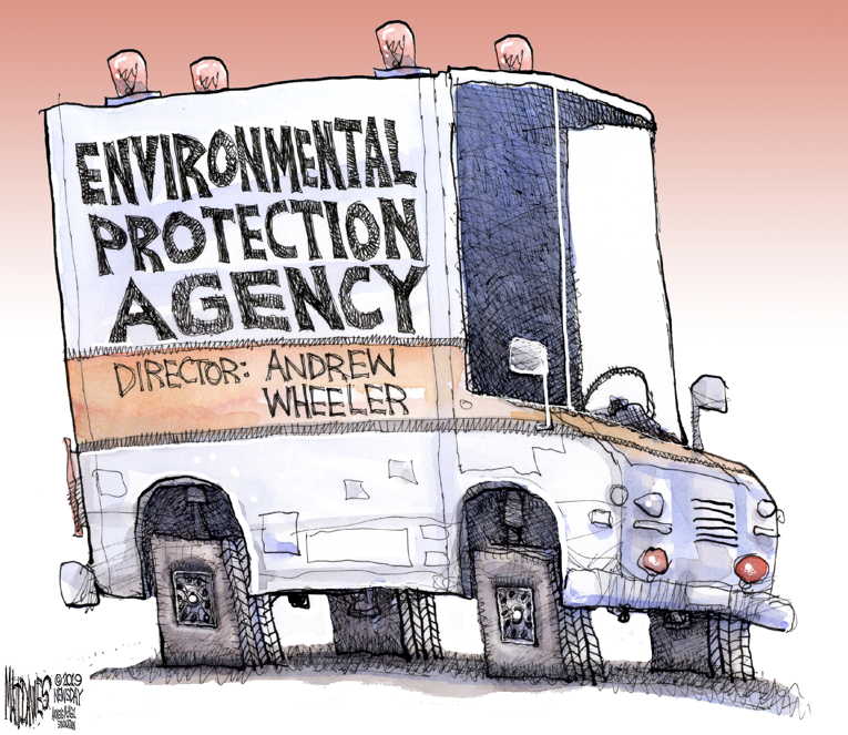 Political/Editorial Cartoon by Matt Davies, Journal News on Climate Change Accelerating