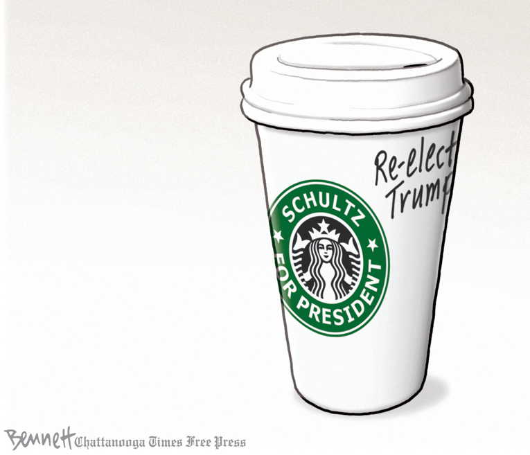 Political/Editorial Cartoon by Clay Bennett, Chattanooga Times Free Press on Trump Weighs New Running Mate