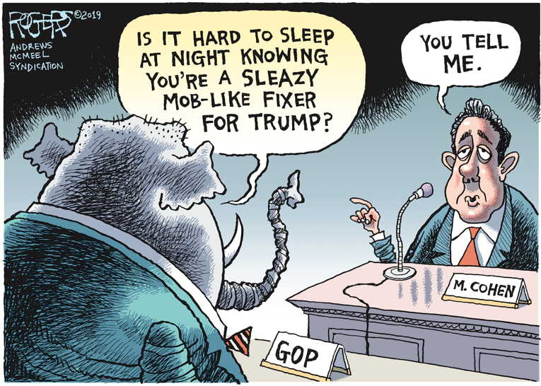 Political/Editorial Cartoon by Rob Rogers on Cohen Implicates President