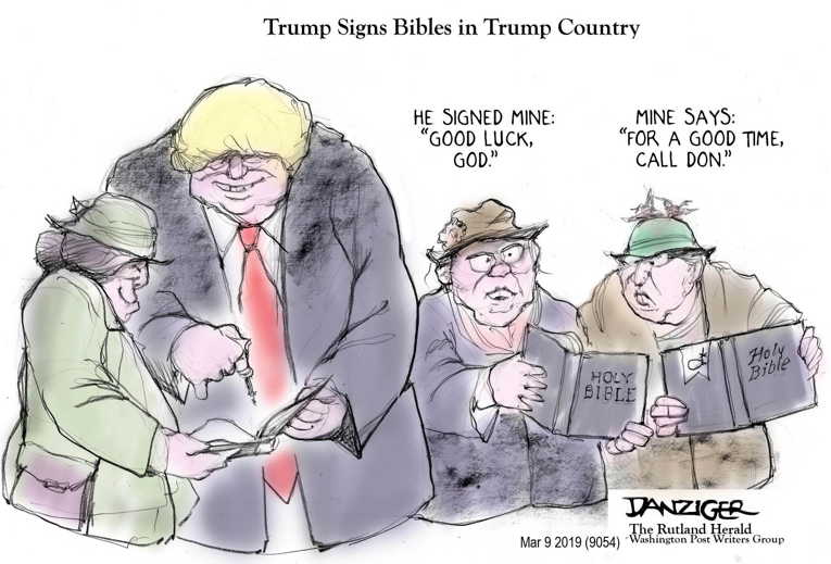 Political/Editorial Cartoon by Jeff Danziger on Trump Responds to Critics