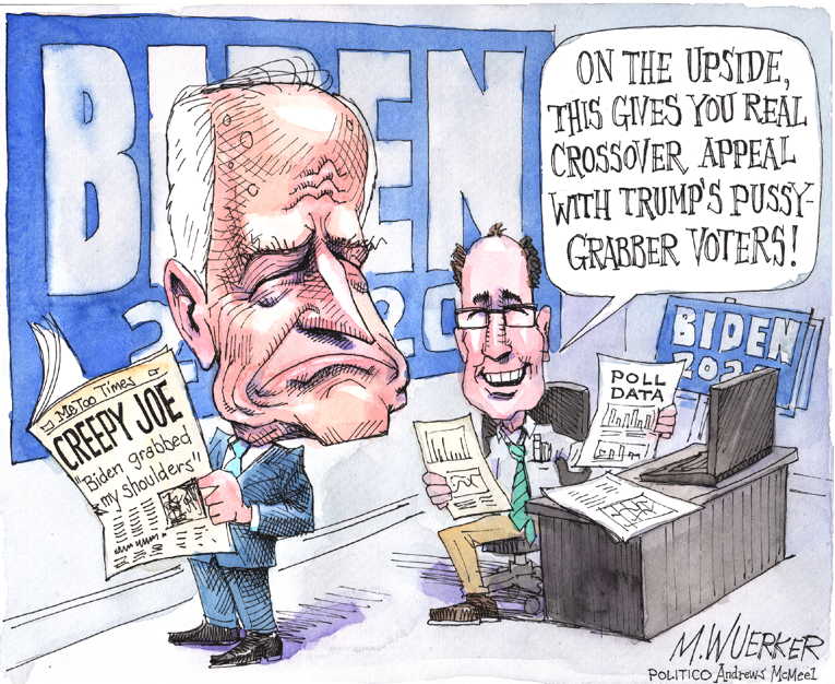 Political/Editorial Cartoon by Matt Wuerker, Politico on Biden Doesn’t Declare
