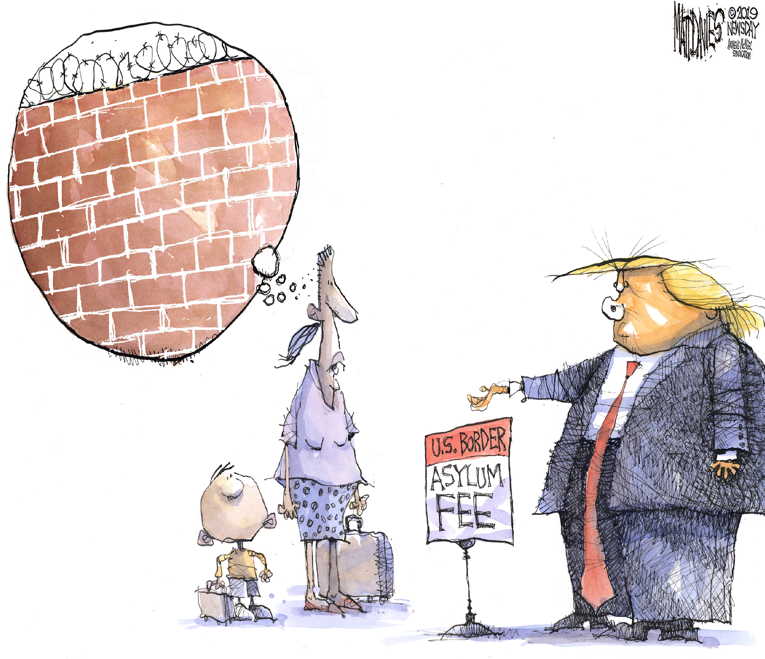 Political/Editorial Cartoon by Matt Davies, Journal News on Trump Resumes Attacks