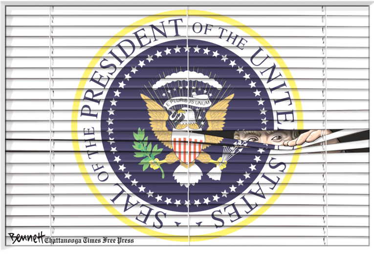 Political/Editorial Cartoon by Clay Bennett, Chattanooga Times Free Press on President Eyes 2020 Election