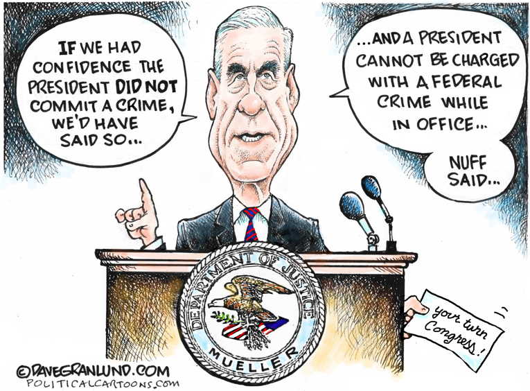 Political/Editorial Cartoon by Dave Granlund on Mueller Implies Impeachment