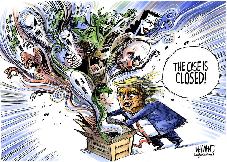 Political/Editorial Cartoon by Dave Whamond, Canada, PoliticalCartoons.com on Mueller Implies Impeachment