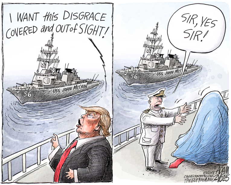Political/Editorial Cartoon by Adam Zyglis, The Buffalo News on Trump Pursues Agenda