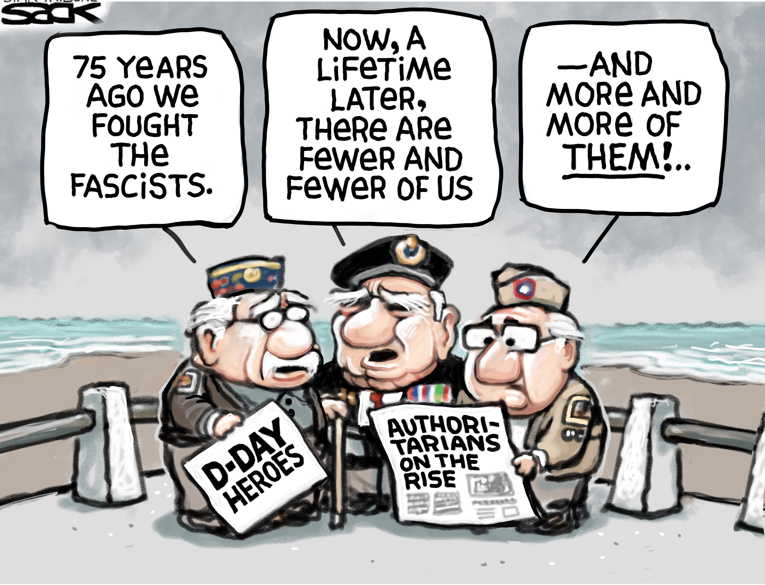 Political/Editorial Cartoon by Steve Sack, Minneapolis Star Tribune on In Other News