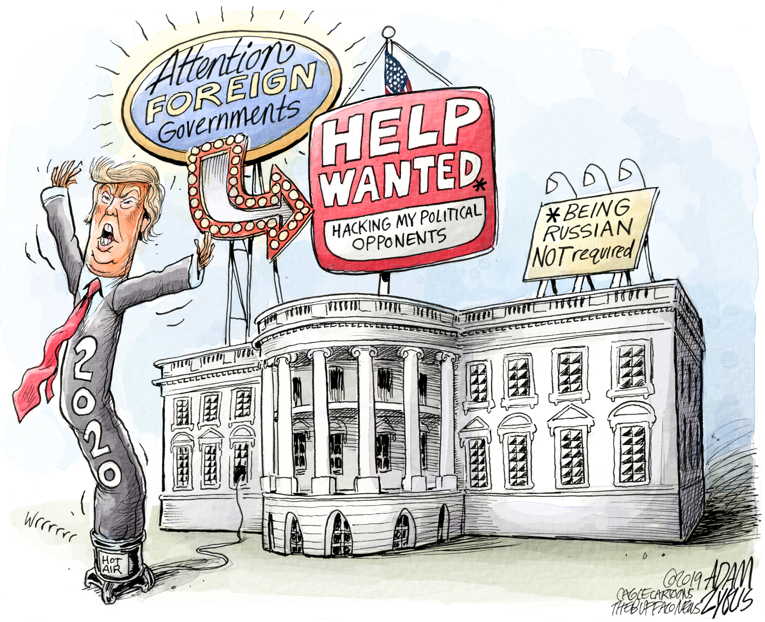 Political/Editorial Cartoon by Adam Zyglis, The Buffalo News on Trump Stonewalling Congress