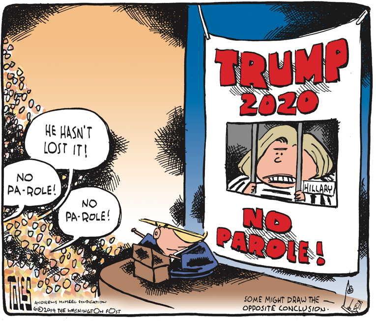 Political/Editorial Cartoon by Tom Toles, Washington Post on Trump Rallies