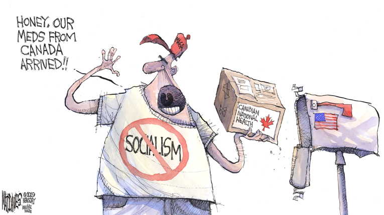 Political/Editorial Cartoon by Matt Davies, Journal News on GOP Torn