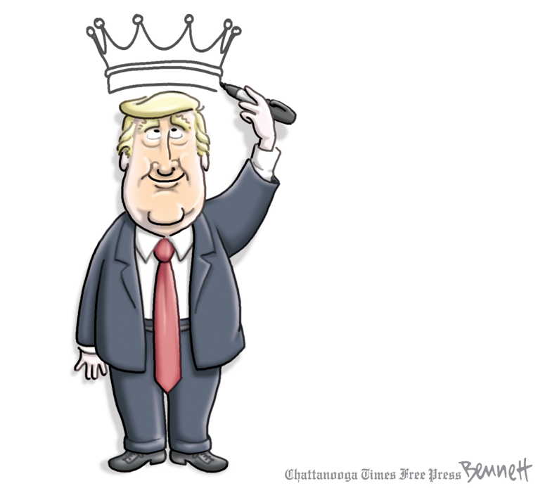 Political/Editorial Cartoon by Clay Bennett, Chattanooga Times Free Press on President Eyes Third Term