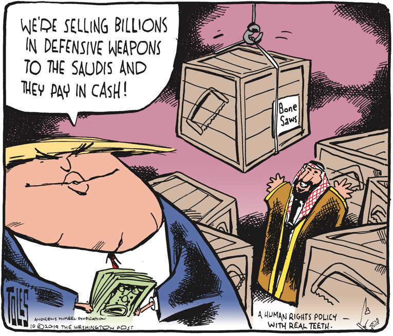 Political/Editorial Cartoon by Tom Toles, Washington Post on President Lauds Economy