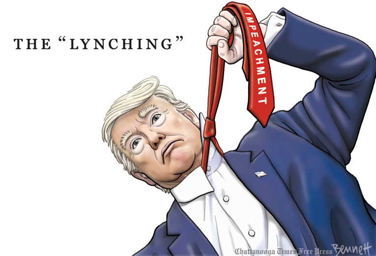Political/Editorial Cartoon by Clay Bennett, Chattanooga Times Free Press on Trump Blows Dog Whistle