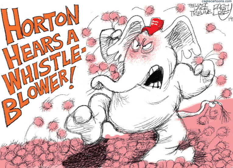 Political/Editorial Cartoon by Pat Bagley, Salt Lake Tribune on GOP Attacks Accusers