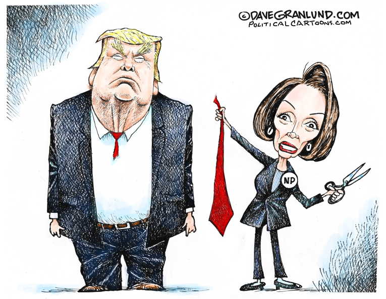 Political/Editorial Cartoon by Dave Granlund on Pelosi Holds Impeachment Articles