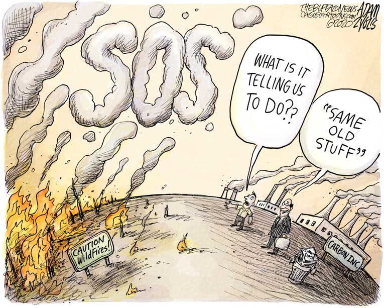 Political/Editorial Cartoon by Adam Zyglis, The Buffalo News on Hottest Decade Ever